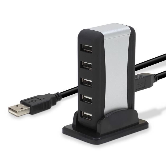 Hub USB 2.0 avec alimentation externe 7 ports Prix pas cher Cdiscount