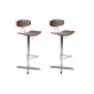  UPTOWN tabouret de bar chromé bois design