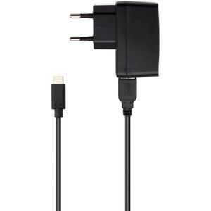 UNDER CONTROL Adaptateur secteur 2A + Cable de charge USB TYPE C - Compatible Nintendo SWITCH - Noir