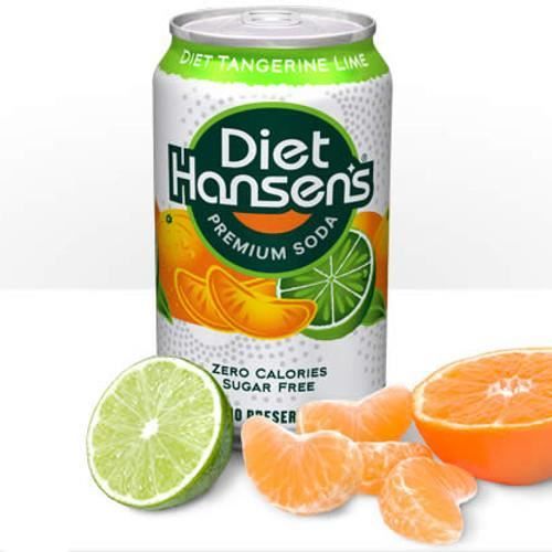 Hansen's Diet Tangerine Lime Soda 12 FL OZ (355ml) 24 Cans[Import US