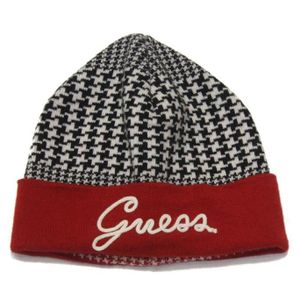 BONNET , CAGOULE Bonnet Guess blanc et rouge