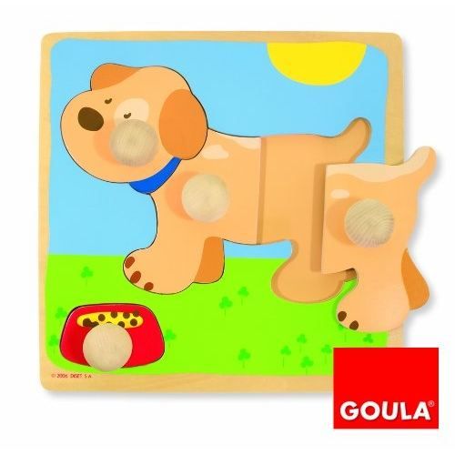 Chien à Tirer Goula - Jeu D’Éveil Avec Corde - Mouvement Tête Et Queue - Enfant 1 à 4 Ans - Couleurs Vives