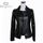 Femme Veste Cuir Casual de Zipper A Manche Long...