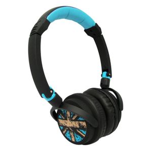 CASQUE- ECOUTEUR CASQUE KSK-DJ100 UNION JACK BLACK