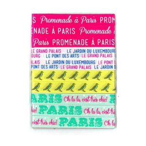 TOGA Lot de 4 rubans paris - satin - 90 cm