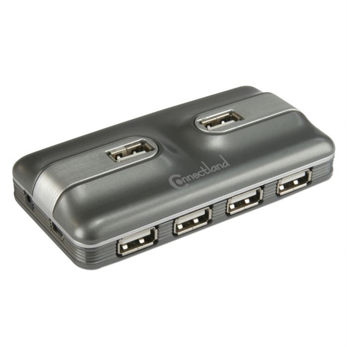 Hub USB v2.0 7 ports + alimentation Connectland Achat / Vente hub
