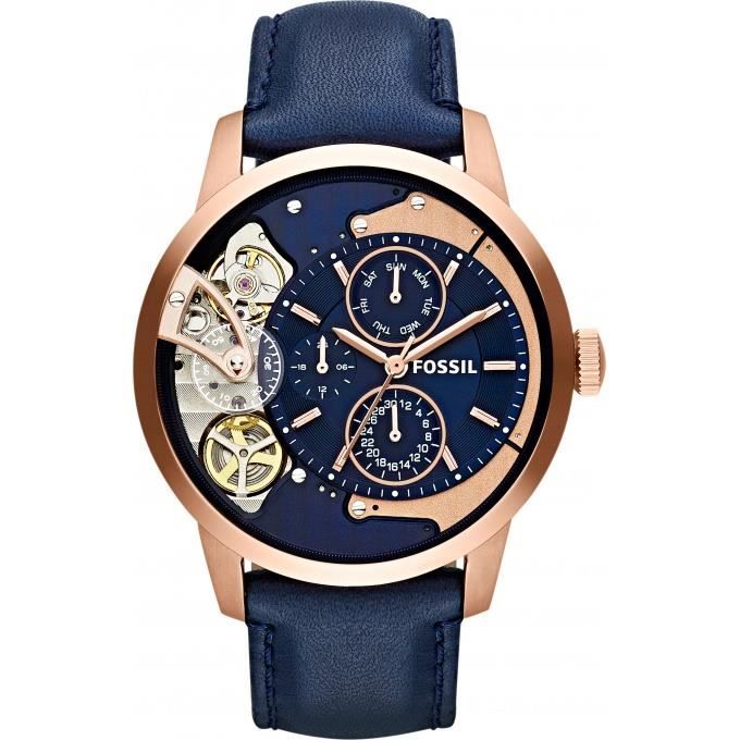 montre fossil fond bleu femme