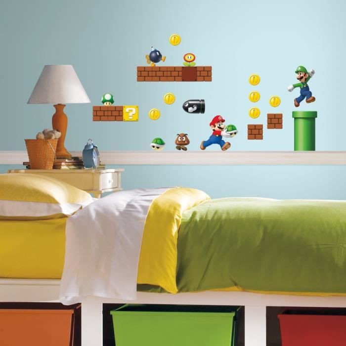 45 Stickers Mario Bros Nintendo. Achat / Vente stickers