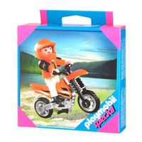 UNIVERS MINIATURE COMPLET Playmobil Enfant Et Motocross