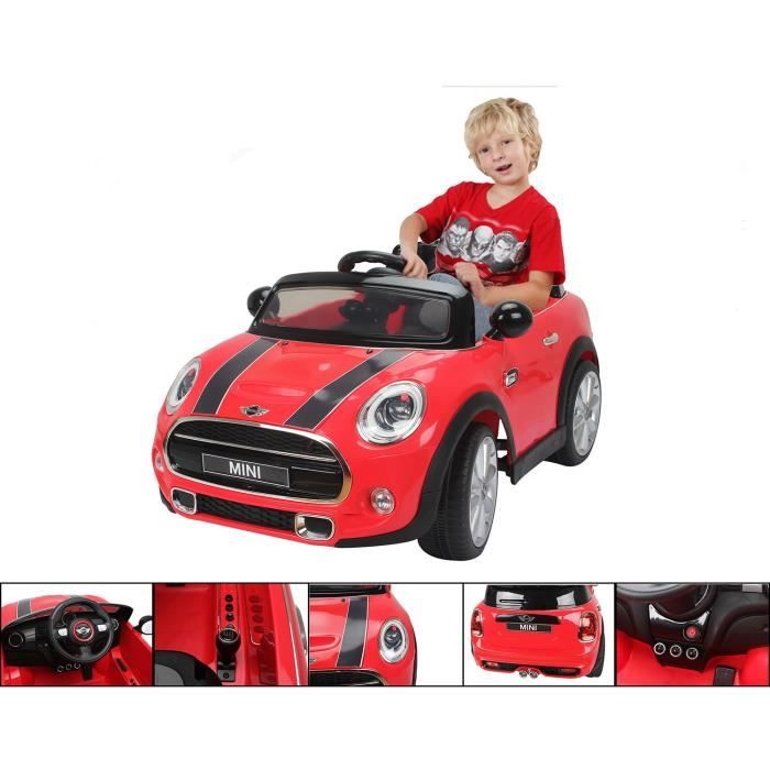 Voiture 233 Lectrique 6v Mini Cooper 233 Lectrique Rouge Pour