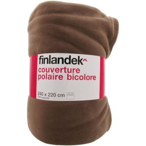 TOUT SIMPLEMENT Couverture polyester - Chocolat / cerise