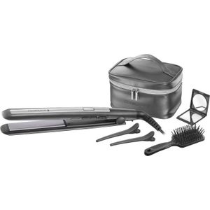 Remington Coffret Lisseur Pro Ceramic Titanium + brosse + miroir + vanity