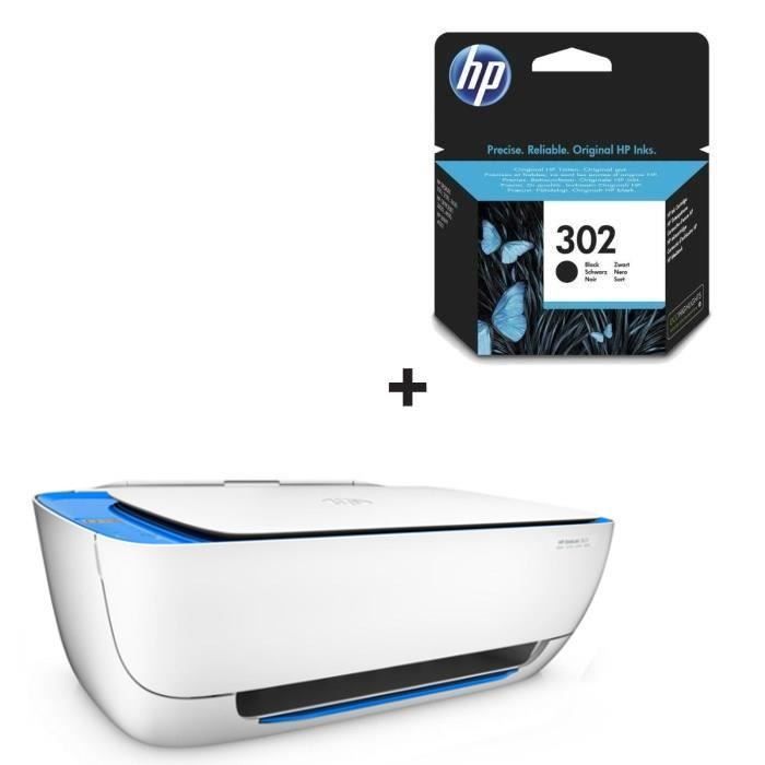 HP Imprimante Deskjet 3637 + Cartouche HP 302 Noir (F6U66AE) Prix pas