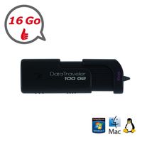 CLE USB Kingston DT100G2 DataTraveler 100 Hi-Speed G2 16Go