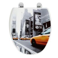 ABATTANT WC - REHAUSSEUR Abattant ALLIBERT CITY'S NEW YORK bois