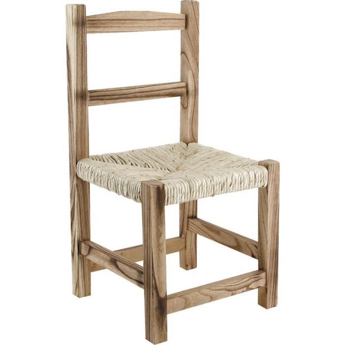 Chaise Enfant En Bois  Achat / Vente chaise Bois, paille  Cdiscount