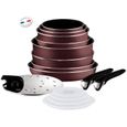 BATTERIE DE CUISINE  TEFAL Ingenio 5 Set 15 pièces Aubergine