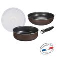 POELE - SAUTEUSE  TEFAL Ingenio Set 4 pièces Tobacco
