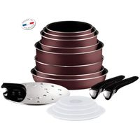 BATTERIE DE CUISINE  TEFAL Ingenio 5 Set 15 pièces Aubergine