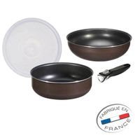 POELE - SAUTEUSE  TEFAL Ingenio Set 4 pièces Tobacco