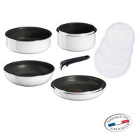 BATTERIE DE CUISINE  TEFAL INGENIO 5 EMAIL Set 10 pcs Blanc