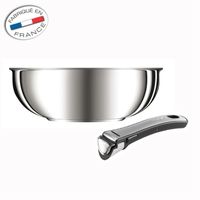 WOK TEFAL INGENIO INOX GOURMET Poêle wok 26 cm + 1 WOK TEFAL INGENIO INOX GOURMET Poêle wok 26 cm + 1
