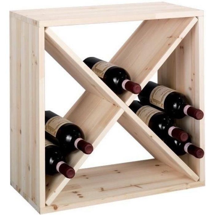 Casier Bouteilles De Vin Cube Croix Bois Zeller Achat Vente Range