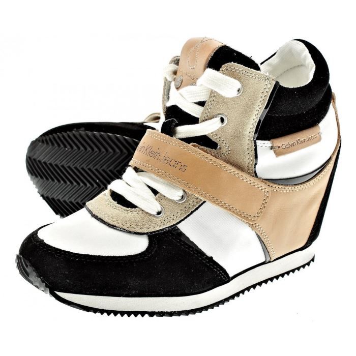 basket noir femme calvin klein