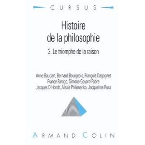 SCIENCES HUMAINES Histoire de la philosophie t.3 ; le triomphe de...