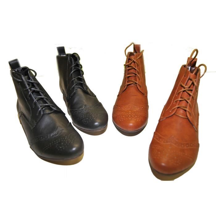 bottines derbies femme