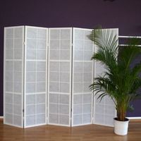 Paravent Japonais blanc 5 Pans Paravent Japonais blanc 5 Pans