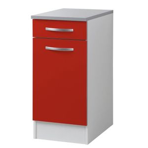 Meuble bas cuisine rouge  Achat / Vente Meuble bas cuisine rouge pas