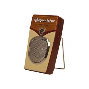 ROADSTAR TRA 255 Radio Vintage Portable Am/Fm - Prise Casque - Haut-parleur Façade Métal