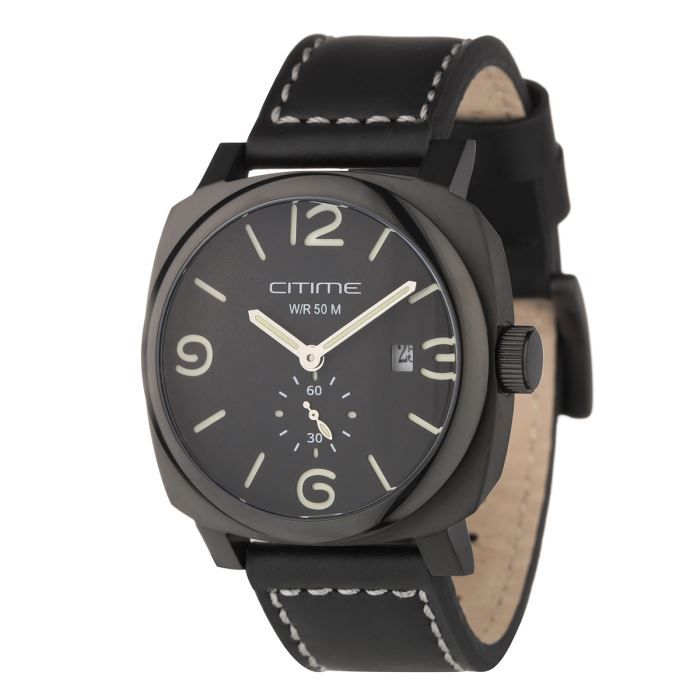 citime montre quartz bathyscaphe bracelet cuir homme noir citime montre quartz bathyscaphe bracelet cuir homme noir