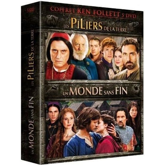 Coffret DVD Ken Follett 5DVD Les piliers de la terre + Un monde sans fin en dvd série pas cher Coffret DVD Ken Follett 5DVD Les piliers de la terre + Un monde sans fin en dvd série pas cher