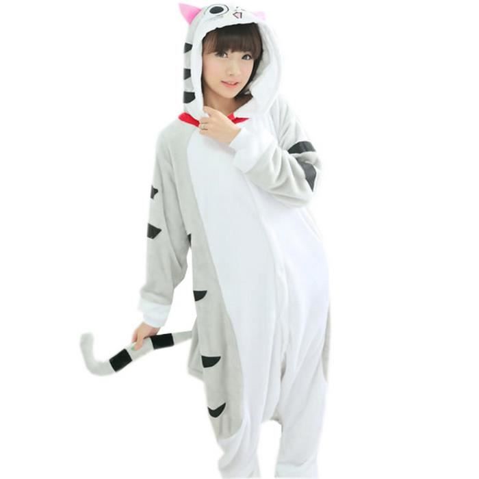 Pyjama Combinaison Femme Homme Cosplay Chat Animation d'Hiver/ 100