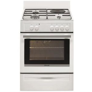 Brandt - cuisinière mixte 53l 4 feux blanc