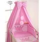 CIEL DE LIT BÉBÉ Ciel de lit bébé en tissu  Princesse rose