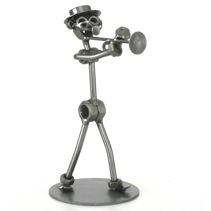 Figurine métallique musicien Trompette trompe... Achat / Vente statue statuette Acier