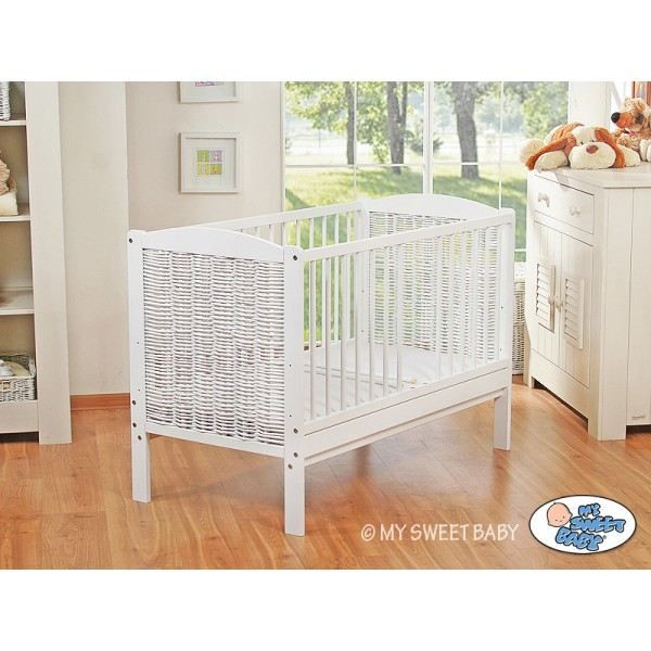 Lit Bébé Hauteur Réglable Hêtre 60x120
