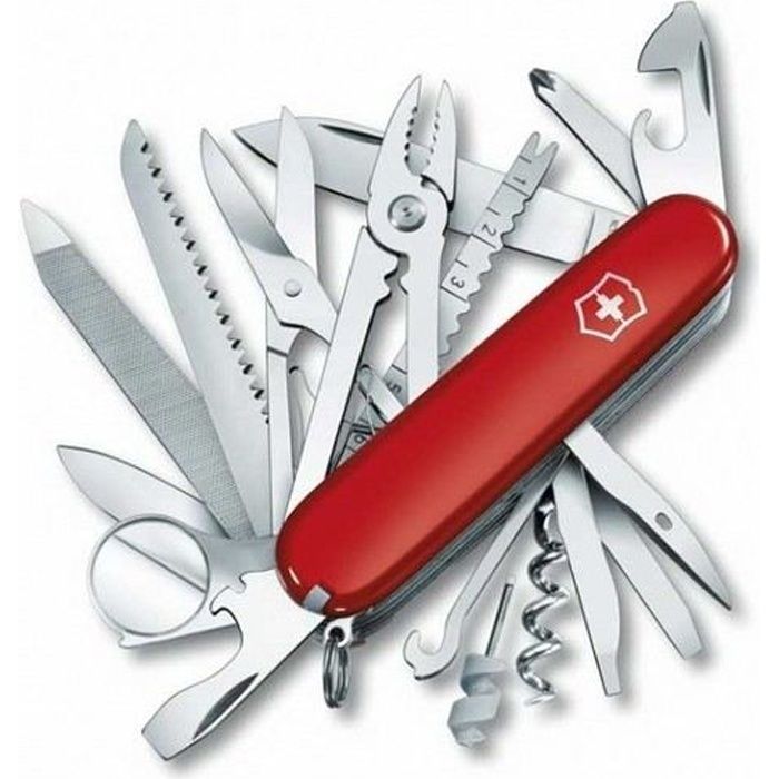 Couteau Suisse Victorinox Swisschamp 1.6795 Rouge Prix pas cher