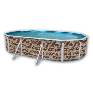 CAMOUFLAGE Piscine en acier ovale 640x366x120