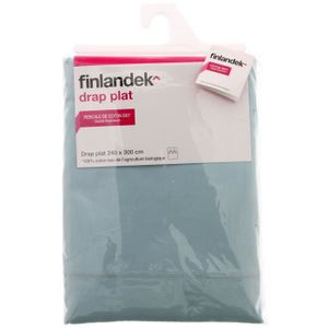 TOUT SIMPLEMENT Drap plat Percale - 240x300 cm - Celadon
