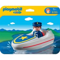 UNIVERS MINIATURE COMPLET Playmobil Policier Bâteau