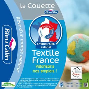 BLEU CALIN Couette chaude Fili?re textile France 140x200 cm blanc