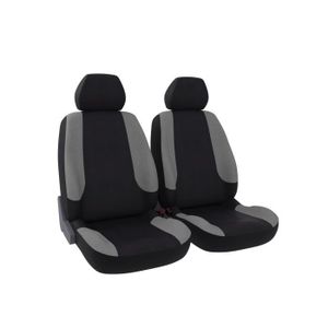 DBS Teo Jeu de 2 Housses Universelles Si?ges Avant en Polyester Noir et Gris Clair
