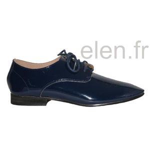 derbies vernis bleu marine