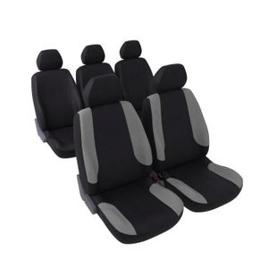 DBS Teo Jeu Complet de Housses Universelles pour Monospace 5 Si?ges en Polyester Noir et Gris