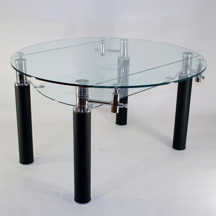 table ronde verre extensible design