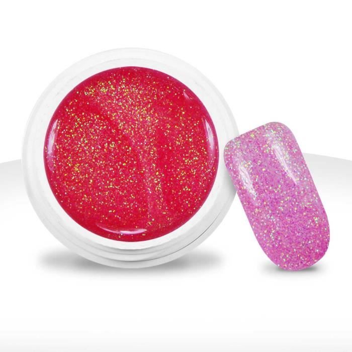 Gel UV / LED Couleur Rose Pailleté Arc en Ciel , 5 ml Argent , Achat / Vente gel uv ongles Gel UV / LED Couleur Rose , Cdiscount